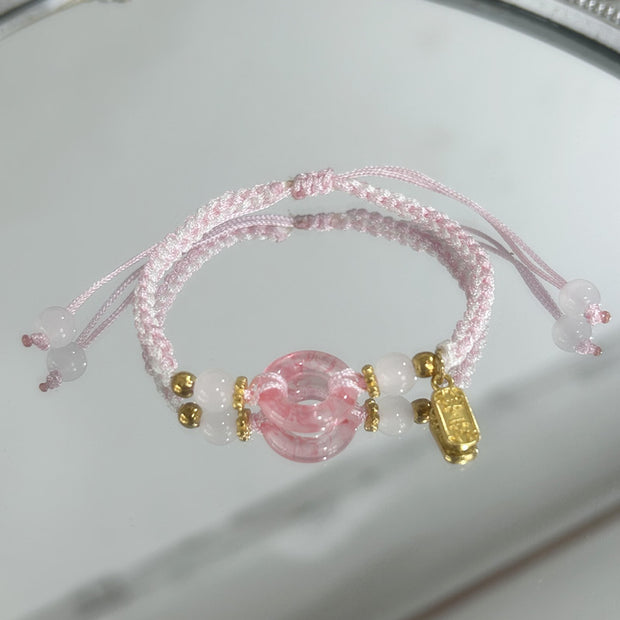 Girl Peach Blossom Color Matching Couple Safety Bracelet