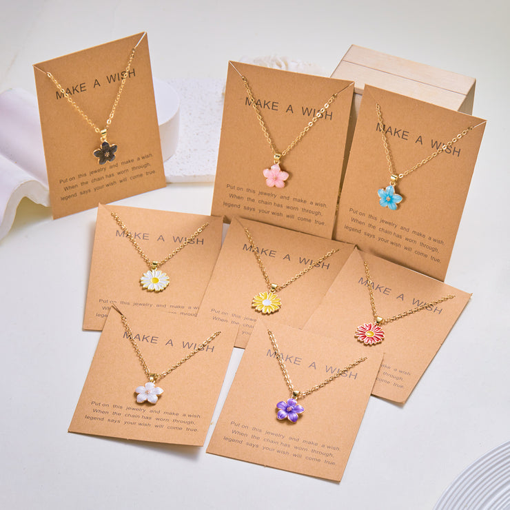 Elegant Cherry Blossom Clavicle Chain For Women