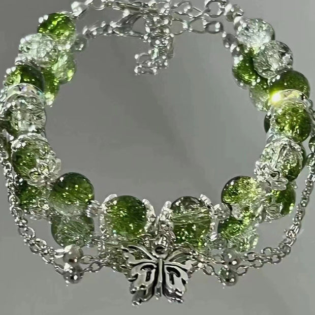 Women's Fashion Green Butterfly Temperamental Bracelet