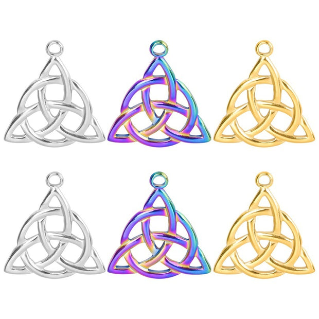 Stainless Steel Triangle Pendant Necklace