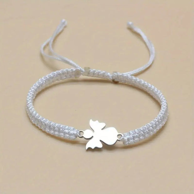Cute Stainless Steel Hand-woven Angel Bracelet