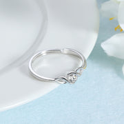 Simple Korean Style Love's Interwoven Heart-pleasing Ring