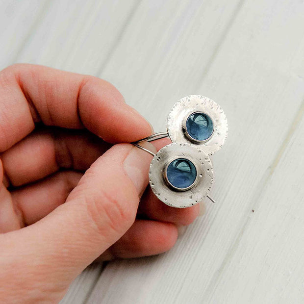 New Ethnic Style Ancient Round Inlaid Earrings