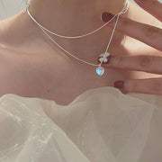 Titanium Steel Necklace Female Niche Design Hot Girl Short Pearl