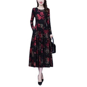 Long Sleeve Plus Size Hide Thick Waist And Belly Dress