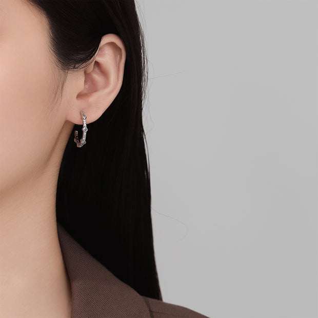 Silver Pin Ear Ring Simple Wild Earrings