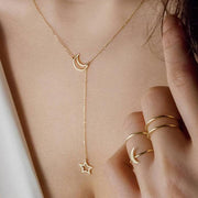 Moon Star Necklace Clavicle Chain Short Necklace