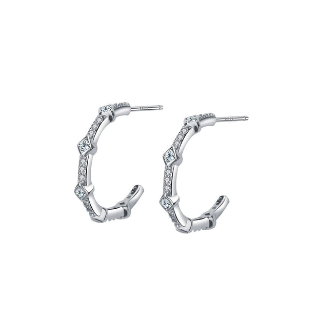 Silver Pin Ear Ring Simple Wild Earrings