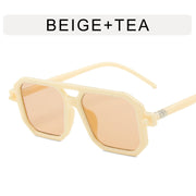Fashionable Double-beam Polygonal Sunglasses For Men And Women