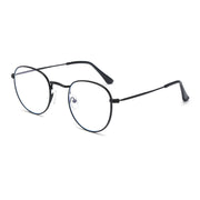 HD Anti-blue Ray Fashion Round Frame Metal Sunglasses