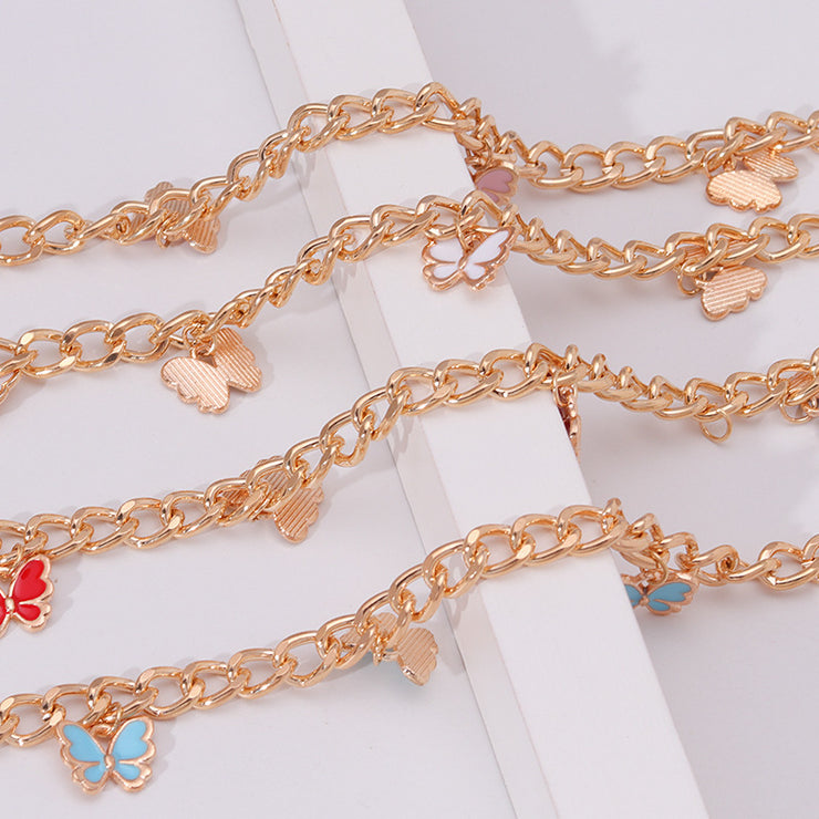 Women's Alloy Butterfly Necklace